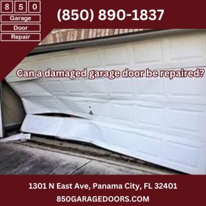 Can a damaged garage door be repaired?