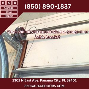 What should you expect when a garage door cable breaks?