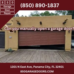 Can you manually open a garage door?
