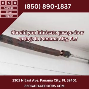 Should you lubricate garage door springs  in Panama City, FL?
