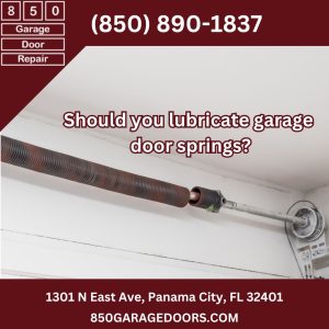 Should you lubricate garage door springs?