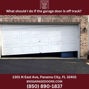 What should I do if the garage door is off track?