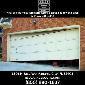 What are the most common reasons a garage door won’t open in Panama City, FL?