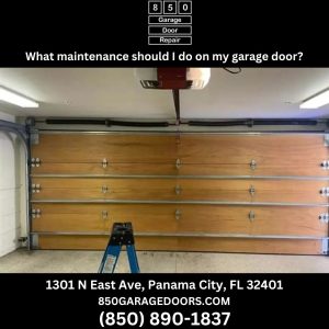 What maintenance should I do on my garage door?