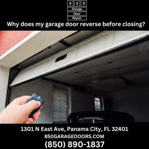 Why does my garage door reverse before closing?