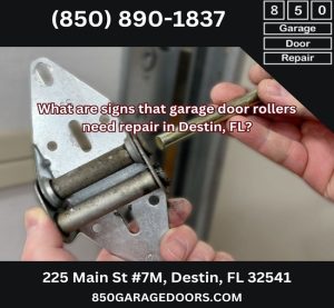 What are signs that garage door rollers need repair in Destin, FL?