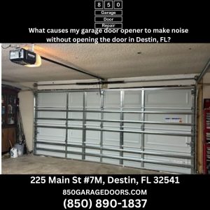 What causes my garage door opener to make noise without opening the door in Destin, FL?