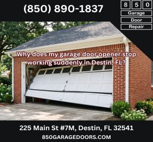 Why does my garage door opener stop working suddenly in Destin, FL?
