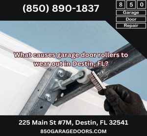 What causes garage door rollers to wear out in Destin, FL?