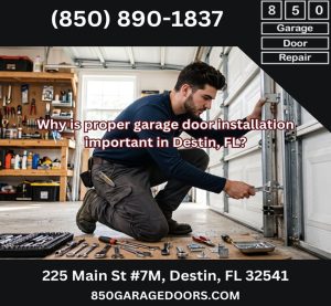 Why is proper garage door installation important in Destin, FL?