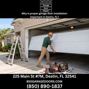 Why is proper garage door installation important in Destin, FL?